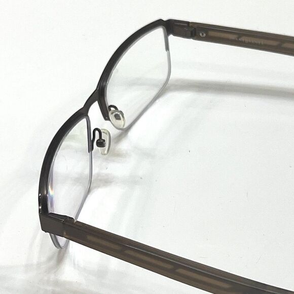 JHANE BARNES Molecular Titanium eyeglasses Frame Bronze Half Rim 55-17-140 - Picture 6 of 10